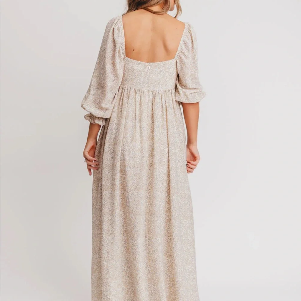 Elegant Cream Maternity Dress - Picture 3 of 5